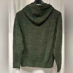 Banana Republic Men’s Pullover Hoodie Green Tweed Knit Large NWT
